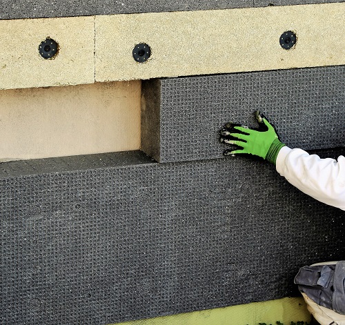 External Insulation being added to walls